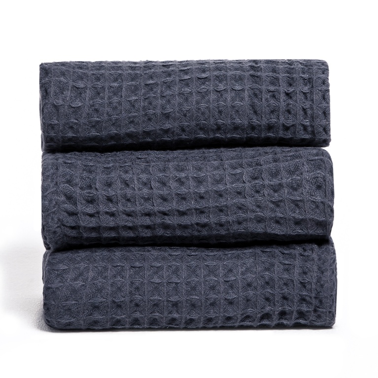 Waffle towel 50X70 Grey 2